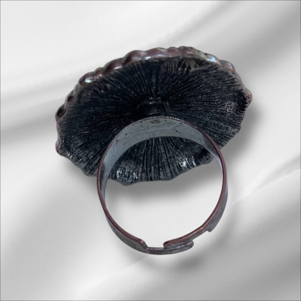 Gothic Boho Retro Black Statement Ring - image 5